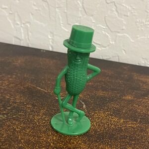 Vintage 3" Planters Mr Peanut Green Plastic Salt Or Pepper Shaker - One Only